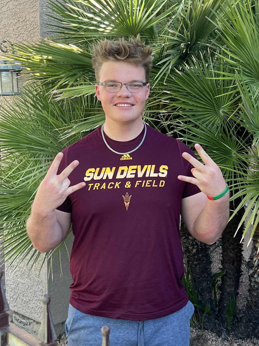 #committed Extremely excited and grateful to announce my commitment to ASU Track And Field. Thank you @RyanWhitingUSA for this excellent opportunity, I’m excited to compete for this amazing program. Thank you @ThunderThrows @cmattoon4 @CoachFranceDV @Coach_Mac70 @DVThunderTrack