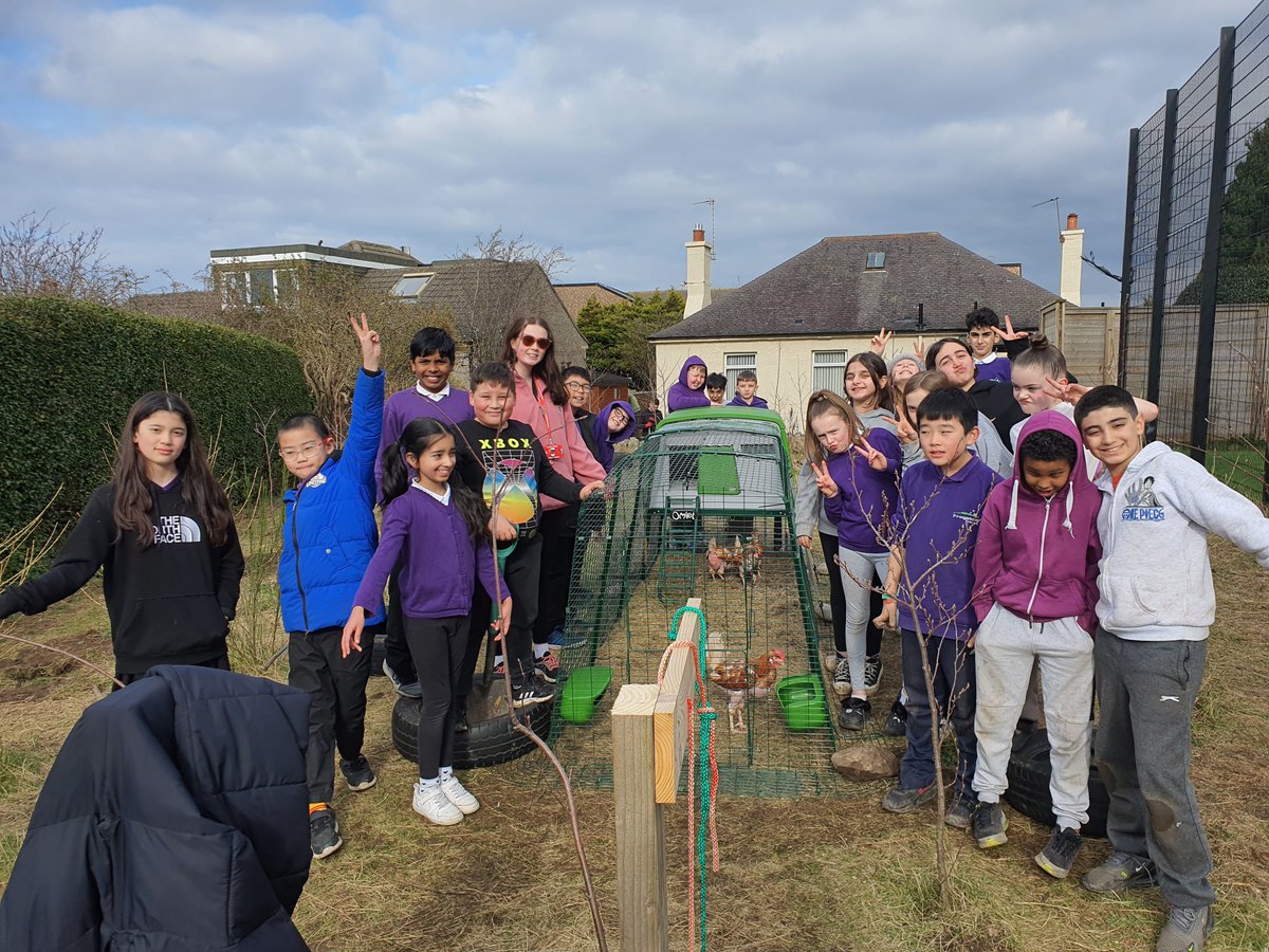 Ta da!!! Extended run is complete and the girls have loved the extra space!! P6 worked tirelessly as a team today! Amazing!! Next job is to postcrete the posts! #skills #HWB #outdoorlearning #TeamworkMakesTheDreamWork