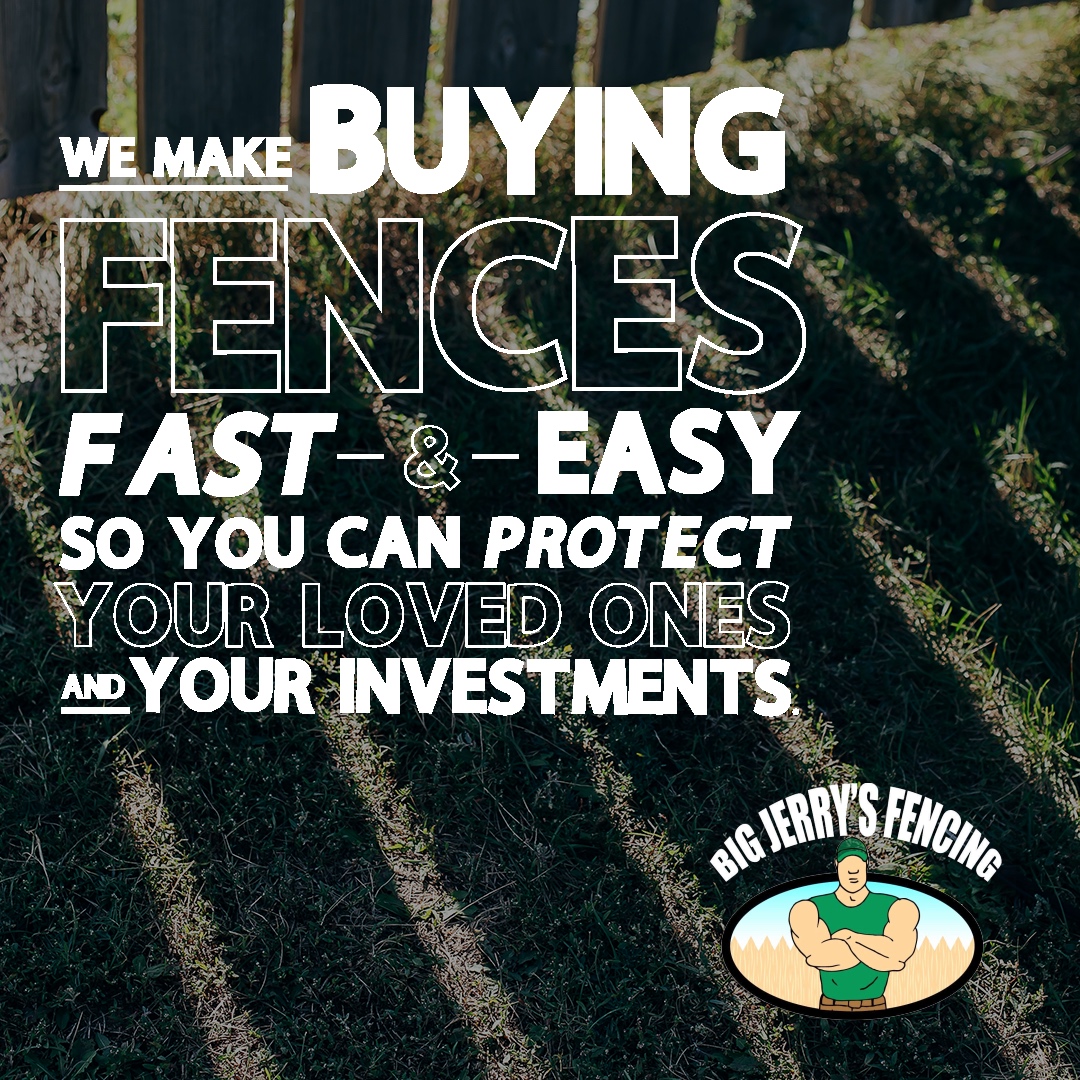 BigFencing's tweet photo. At Big Jerry's Fencing Company, we make buying fences easy! Our hassle-free process starts with answering some simple questions online and mapping out your fence with our free draw your fence tool. #fencingmadeeasy #hasslefree #professionalservice #BigJerrysFencing https://t.co/69vh66v4Jn