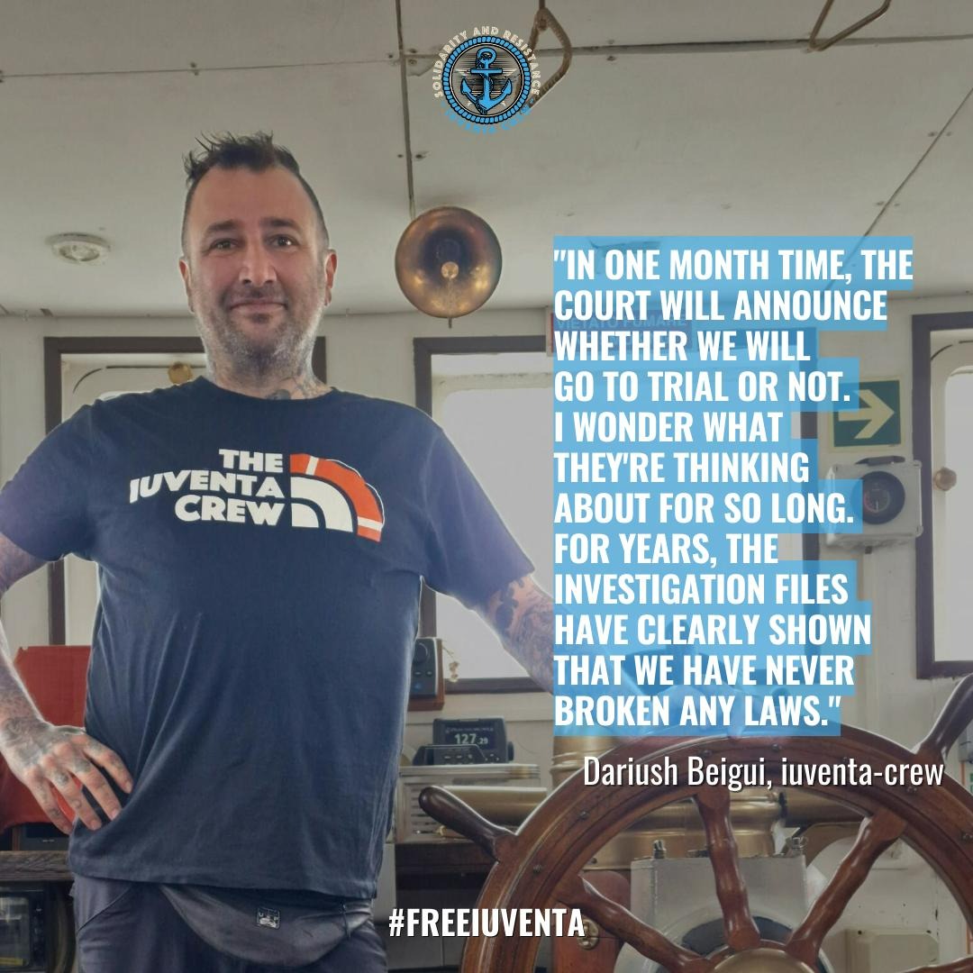 We believe that the only possible decision on 19 April is the closure of the case. But this will not be the end. We will not stop until freedom of movement will be a right for everyone and those who are murdering at Europe's borders will be held accountable.

#freeiuventa