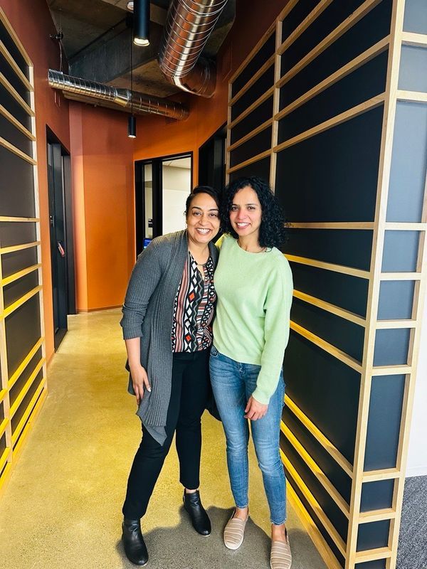 Talking shop with #LadyBoss and @Atlassian Pres—@anutthara—about AI, the future of education, and the unique challenges faced by women in executive positions. Thanks, Anu, for making this work fun and being a driving force for change in all that you do. 💪💛  @RoomtoRead