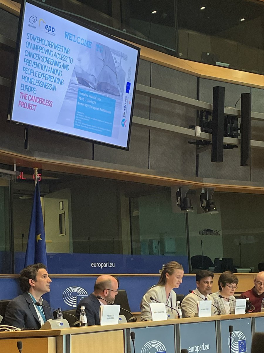 Session 2 @EUparliament event w/ Martina Knapp, #HealthNavigator @DiakonieAmber @CANCERLESS_EU: 🔺provided the “special good if time” to build trust & explore needs 🔺helped people experiencing #homelessness not to get lost in system 🔺gave hope in face of daily challenges