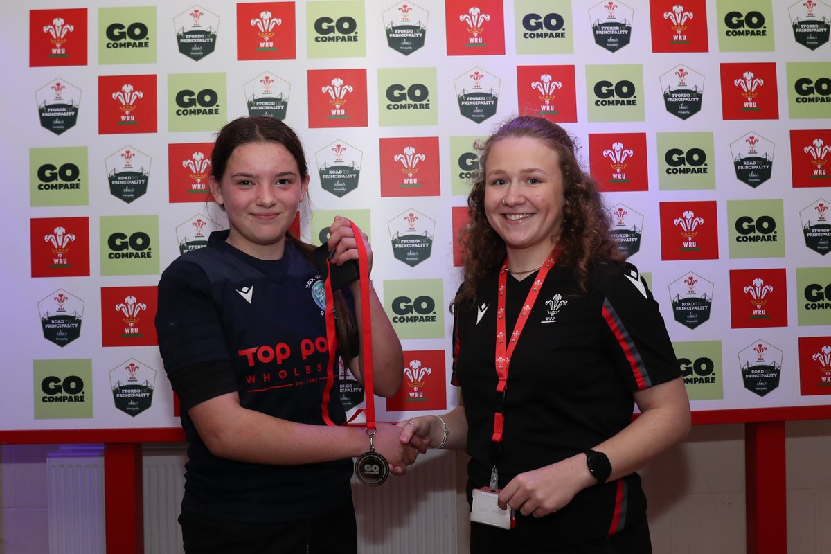The @Gocompare Player of The Match for WRU Welsh Schools Girls U14 Cup Final is Isabelle Thomas for Ysgol Bro Dur #RTP24