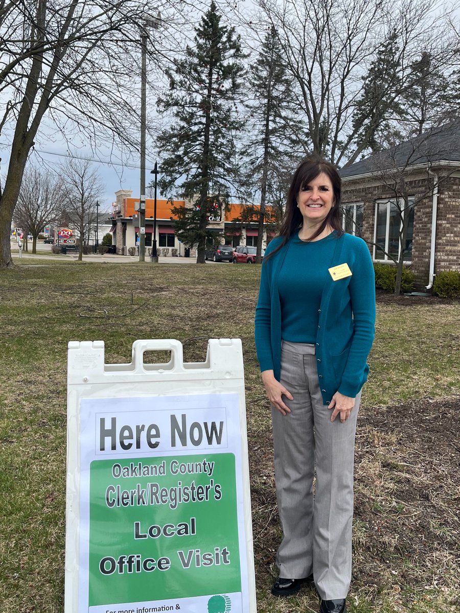 We’re excited to be here at the Holly Township Library until 1 p.m. today for my first LOV (Local Office Visit) of the year.  #ClerkLOV