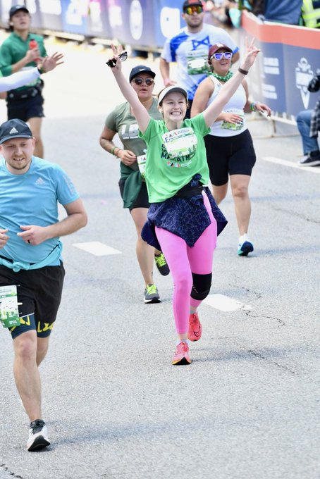 Got official photos from LA Marathon back can you tell in which one I didn&rsquo;t notice the camera? 😂 https://t
