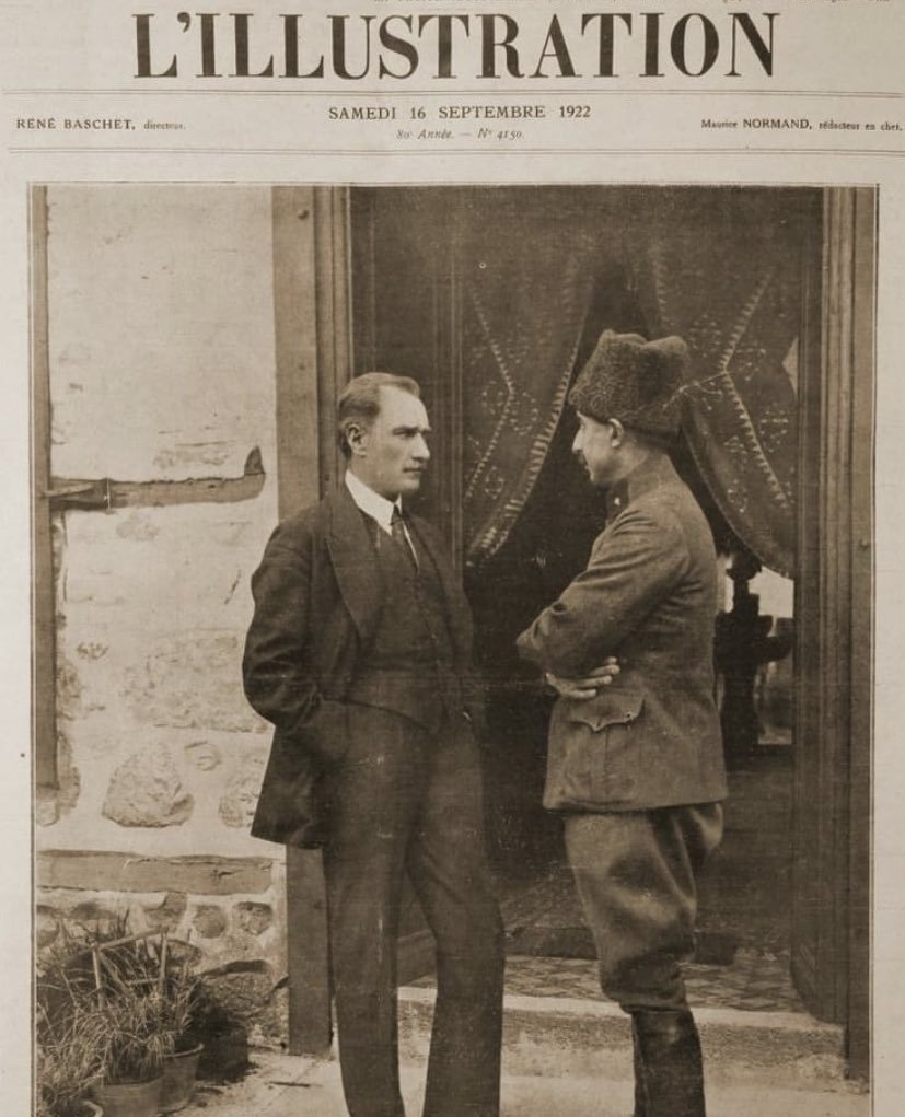 “L'illustration' dergisinin Mustafa Kemâl Atatürk ve İsmet İnönü'yü kapağına taşıdığı 16 Eylül 1922 tarihli nüshası.