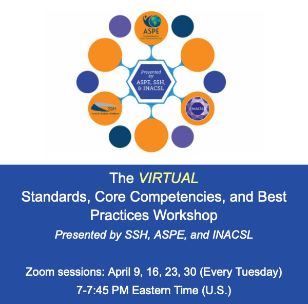 Register NOW for April!👍 Next cohort begins April 9! --> ssih.org/Professional-D… - SSH Accreditation Standards & CHSE, CHSE-A, CHSOS, CHSOS-A requirements - INACSL Standards of Best Practice: Simulation - ASPE Standards of Best Practices using SP Methodology