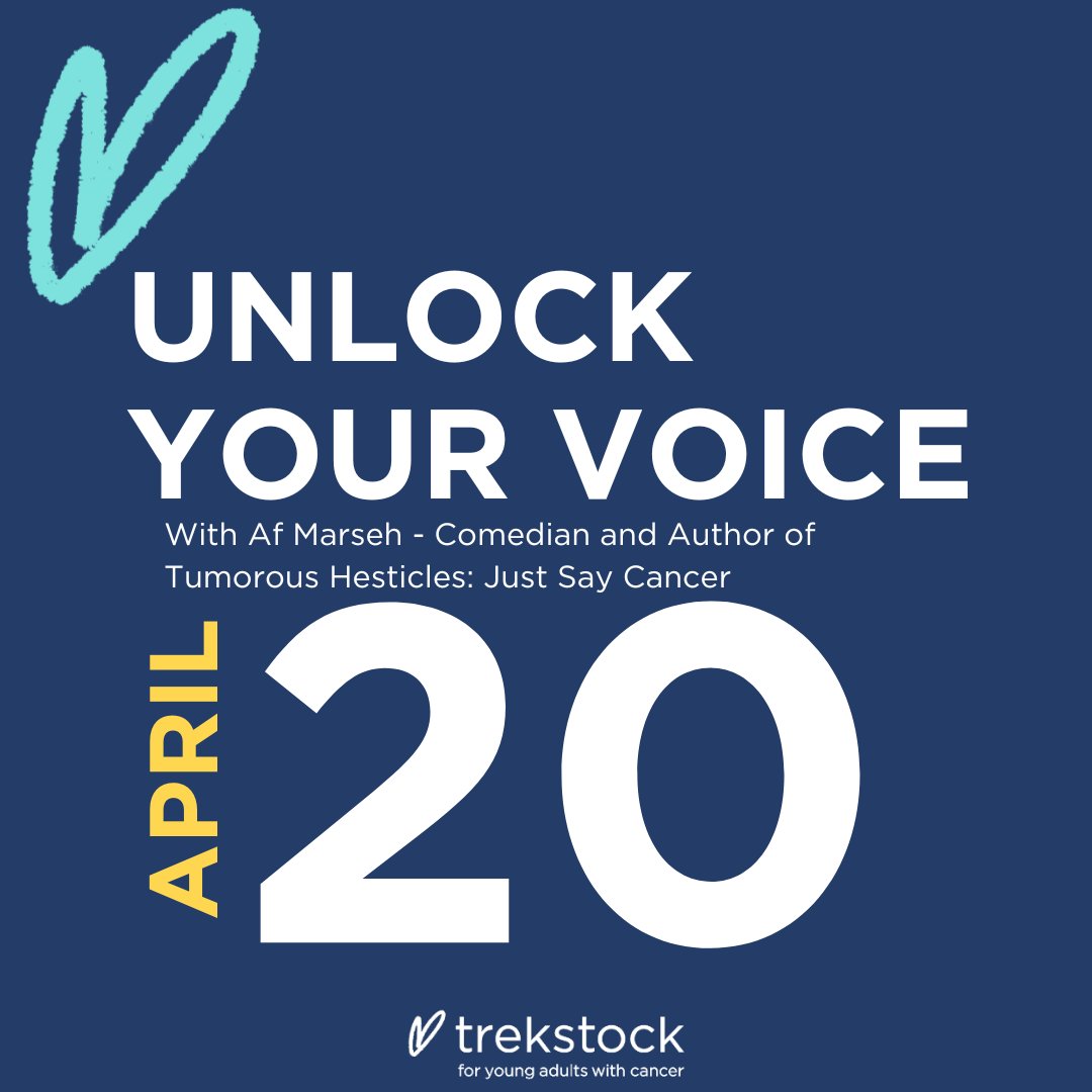 Join us for an in-person 'Unlock Your Voice' event with @AfMarseh, our ambassador, author, and comedian. Gain public speaking skills and confidence to share your cancer journey. Limited spaces available! Sign up now! 👇 trekstock.com/Event/unlock-y…