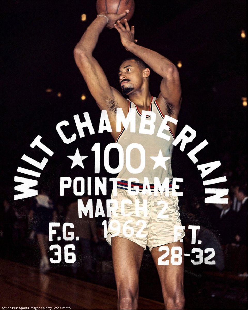rootsoffight's tweet image. 100 Point Game | Wilt threw down a century.

“I couldn’t have come close without my teammates’ help because the Knicks didn’t want me to make 100.”

#WiltChamberlain #100pointgame #BasketballHistory #RootsofFight #KnowYourRoots 

rootsof.co/wiltT