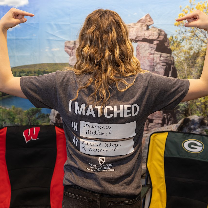 Filled with Badger pride, 100% of the 172 graduating UW students pursuing residencies matched. With residencies across 29 states, nearly 40% are in Wisconsin, from Wausau to Milwaukee, Baraboo to La Crosse, adding to the state’s health care workforce go.wisc.edu/medmatchday