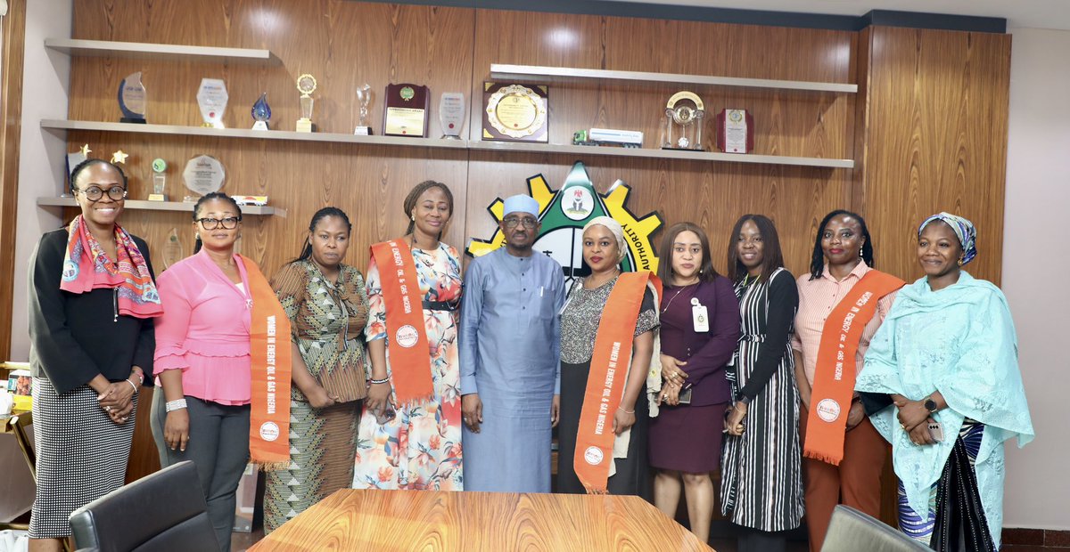The National External Relations Director, Dame Hasiya Audu, and the National Membership Director, Mrs. Sylvia Okale, representing Women in Energy Oil & Gas Nigeria (WEOG), made a courtesy visit to Engr. Farouk Ahmed, the Authority Chief Executive, at the NMDPRA HQ in Abuja.