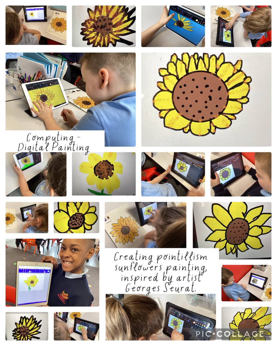 Today in Computing, Year 1 have created their own pointillist paintings of a sunflower, inspired by artist Georges Seurat! They have done a fantastic job! 🌻🎨 <a href="/Inspire_Compute/">Inspire Computing</a> <a href="/MissHewit/">Miss Hewitt_INSPIRE</a> <a href="/Inspire_Ashton/">Inspire Academy</a> <a href="/TrustVictorious/">Victorious Academies Trust</a>