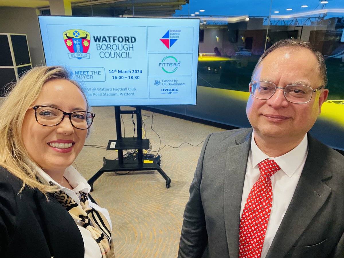 Thank you <a href="/NauzarManekshaw/">Nauzar Manekshaw</a> of <a href="/Branduin/">Branduin Business Support</a>  for inviting me to the 'Meet the Buyer' event at <a href="/WatfordFC/">Watford Football Club</a> 

It was a pleasure to meet buyers from the below companies.

@TJX 
<a href="/BerkeleyGroupUK/">Berkeley Group</a> 
<a href="/WarnerBrosUK/">Warner Bros. UK</a>
<a href="/Veolia/">Veolia</a>
<a href="/HeathrowAirport/">Heathrow Airport</a> 
@GalaxyPayLtd 
<a href="/eltonofficial/">Elton John</a>