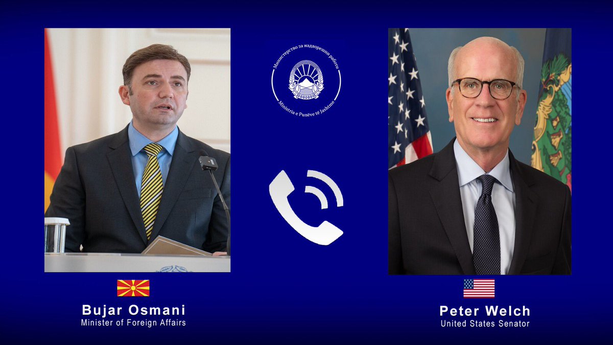 📞 call w/@SenPeterWelch on the Resolution affirming the #US support for #NorthMacedonia’s accession to #EU ➡️EU integration of 🇲🇰 has no alternative & would reinforce #WB stability 🙏for 🇺🇸 support for our strategic goal 🇪🇺 membership which is in line w/ the #StrategicDialogue