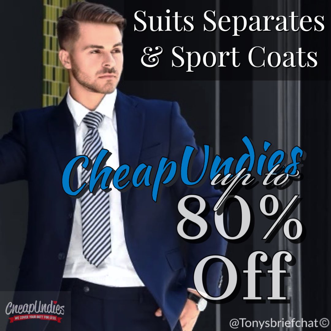 tonysbriefchat's tweet photo. Sophisticated Suit Separates•up to 80% Off
Shopping & Discount Links
🔹https://t.co/5I0NOkxuV5
@Tonysbriefchat @t_formica @cheapundies
#cheapundies #meninunderwear #designersuits #sportcoats #designermenssuits #dresspants #calvinkleinsuits #calvinkleindresspants https://t.co/9Iz8WvAWGd