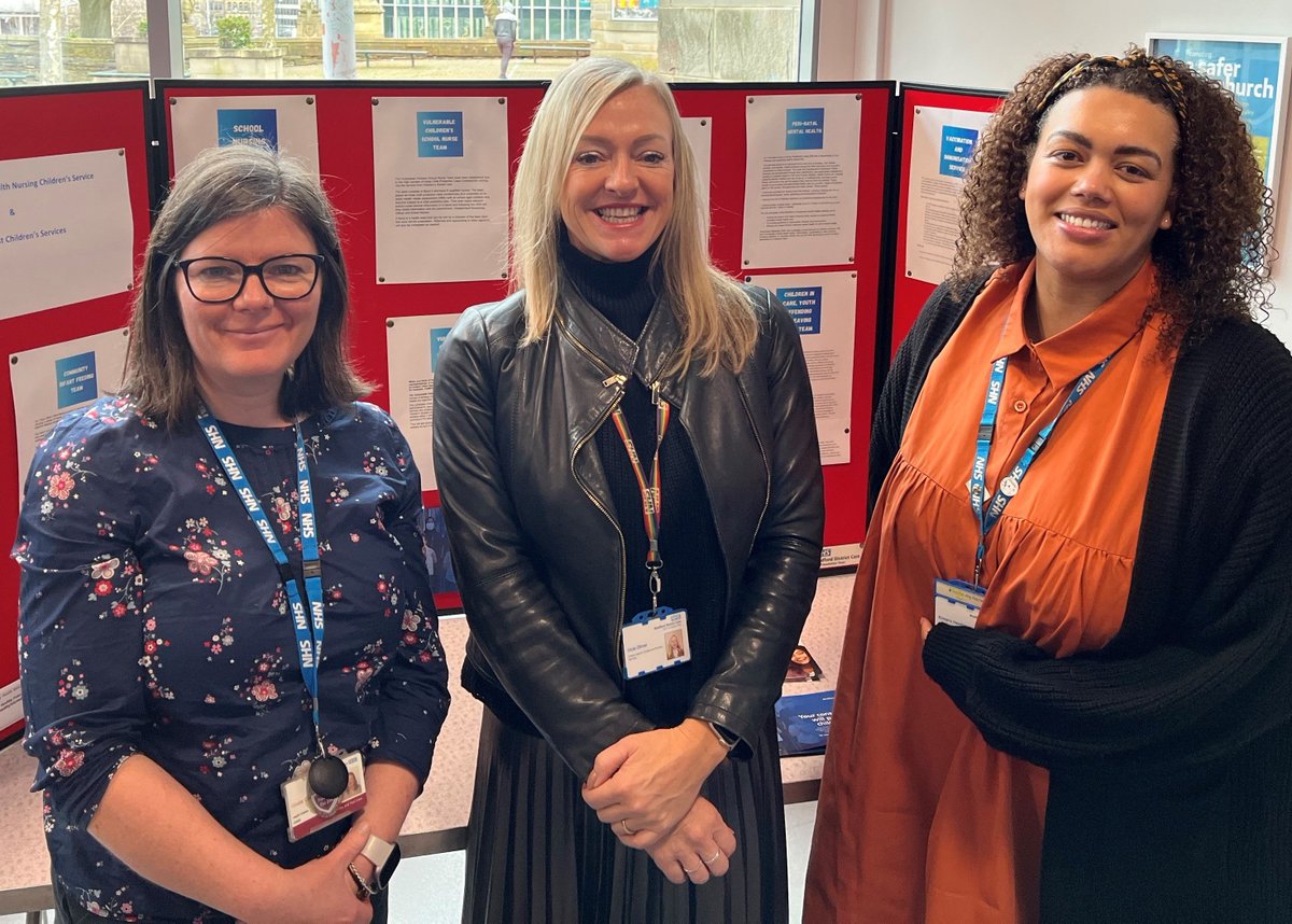 BDCFT's tweet photo. On #worldsocialworkday, our children's services teams were at @bradfordcft forum celebrating social workers' role in driving positive change. (l-r) Nicola Campana, Vicki Oliver and Kim Henderson shared info on all our children's services and participated in joint activities. https://t.co/cCcxKh3Ypl
