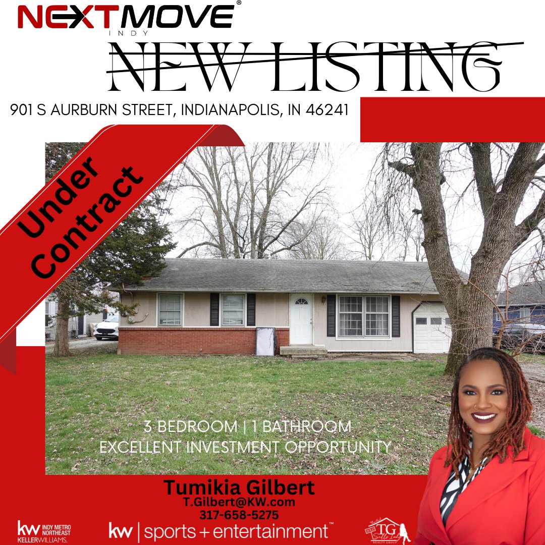 ClazzyT's tweet photo. We are UNDER CONTRACT! Congratulations to our Seller! Are you ready to sell your home? Contact me today! 317-658-5275  #UnderContract #Sellers #Buyers #Investors #TumikiaGilbert #Indy #NextMoveIndy #ThisGirlSellsIndy #TGSI #RealEstate #Realtor https://t.co/wnCdFjXDvQ