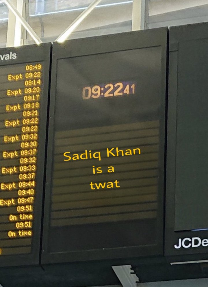 New message at Kings Cross.