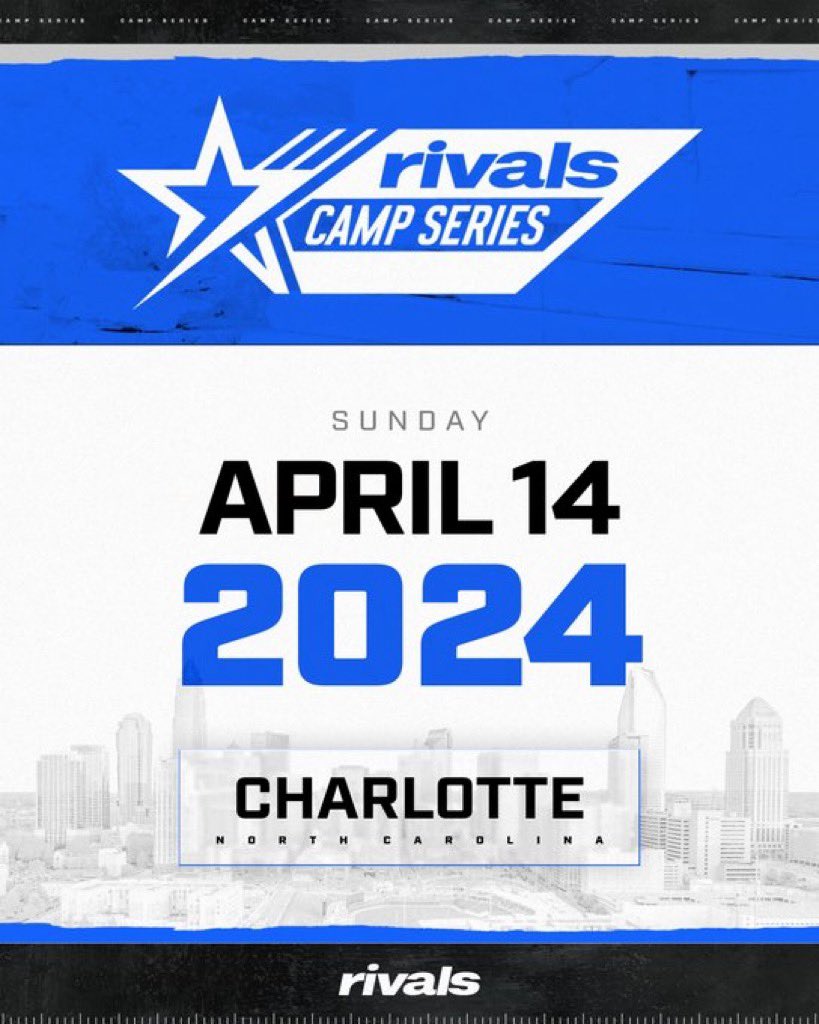 Blessed to say April 14 2024 I would be a rivals to show off my talent✊🏾@dhglover @CoachBlunt10 @thebig_galactus @Rivals_Jeff @RivalsCamp @Rivals @247Sports