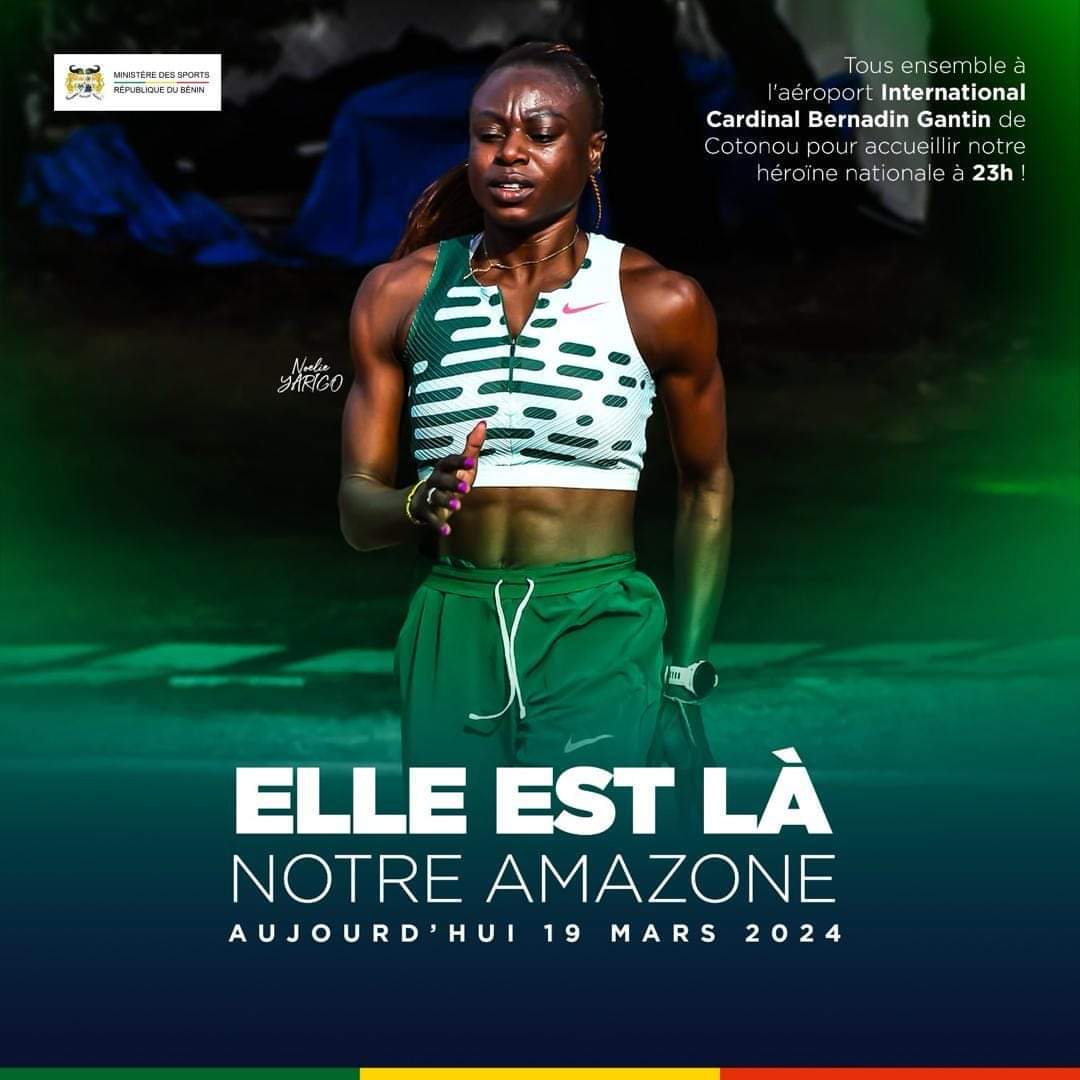 🇧🇯 Tous ensemble à l'<a href="/CotonouAeroport/">Cotonou Aéroport 🇧🇯</a> pour accueillir notre héroïne nationale <a href="/NYARIGO/">Noelie YARIGO</a> à 23H !