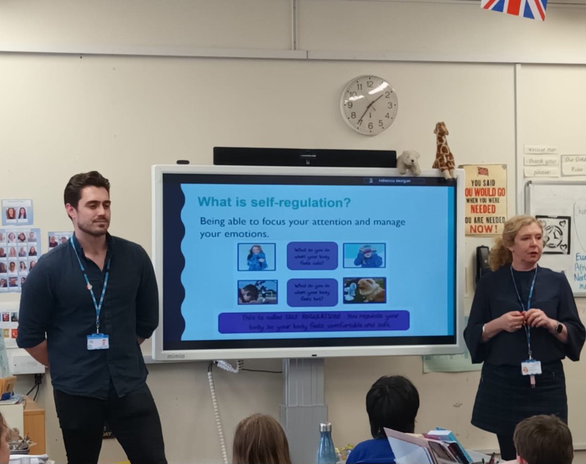 A busy day delivering Zones of Regulation sessions to Y3 - Y6 today. Great to see how many pupils knew how to self-regulate with tools such as mindful breathing. @NurseKTasker @PennineCareNHS @PennineCAMHS