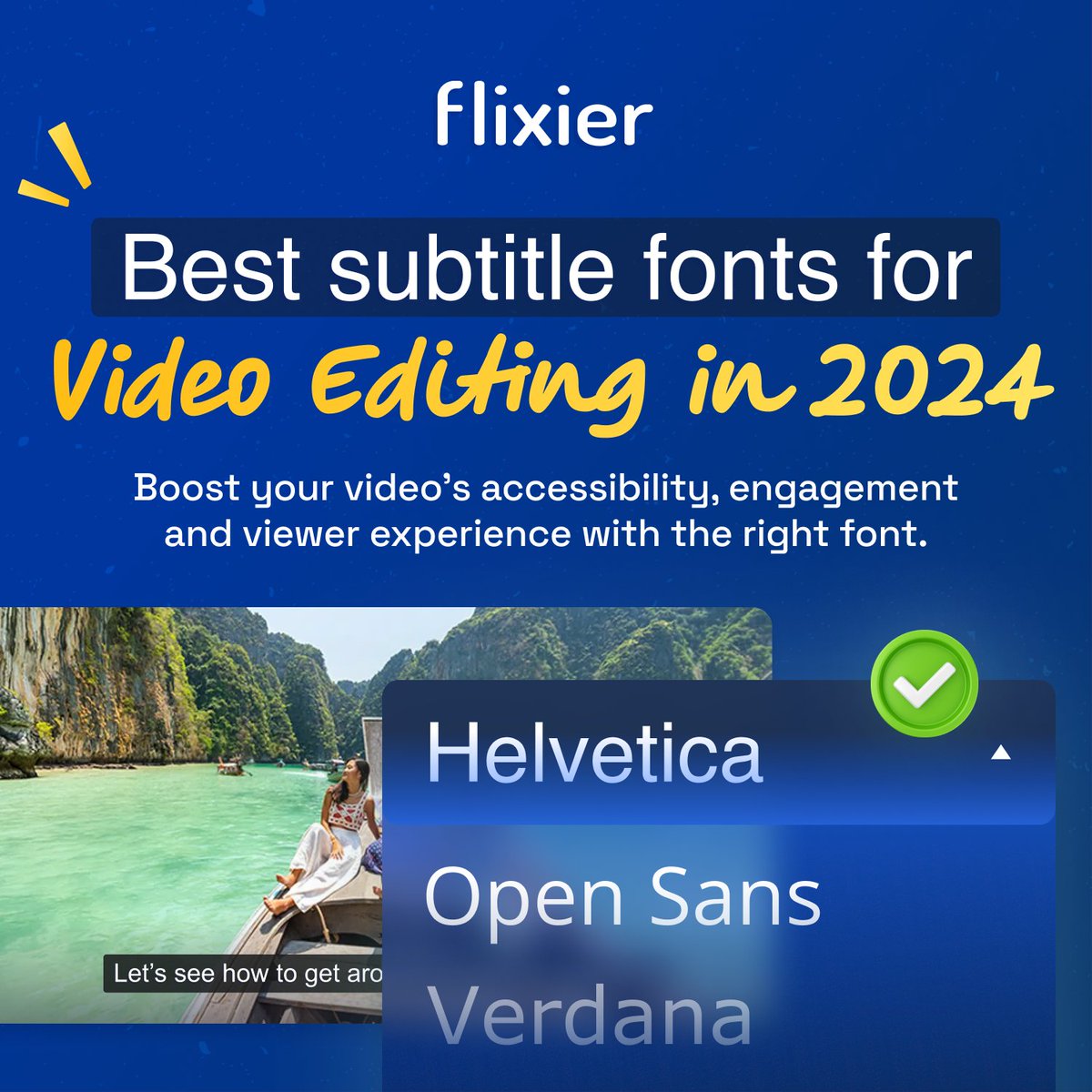 We would make a font joke, but we're not bold enough. Instead, we've put together some handy tips on font pairings that will step up your captions game in 2024, check it out on our blog:  flixier.com/blog/best-font…