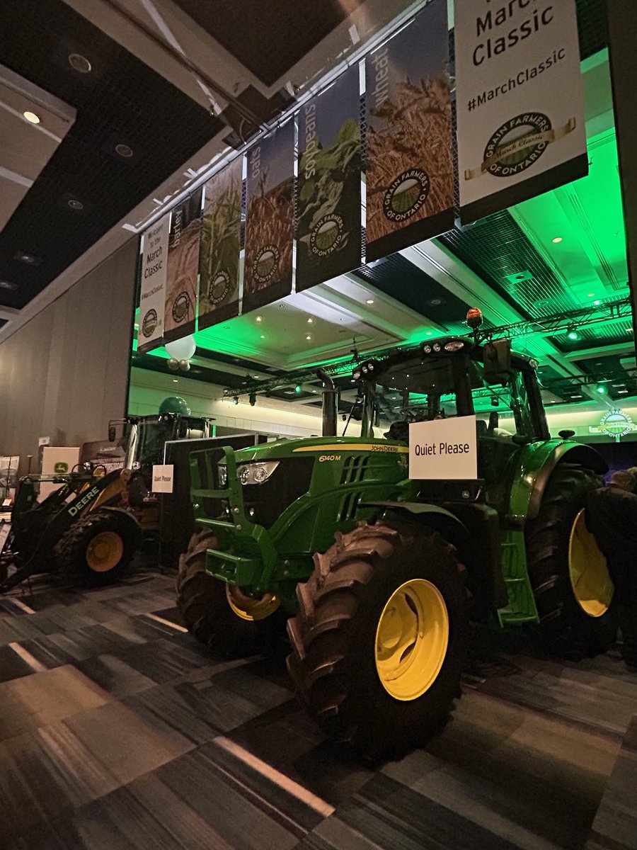 Well done <a href="/GrainFarmers/">Grain Farmers of Ontario</a> for another great #MarchClassic. We might be biased, but we never get tired of seeing that green and yellow iron shine.
