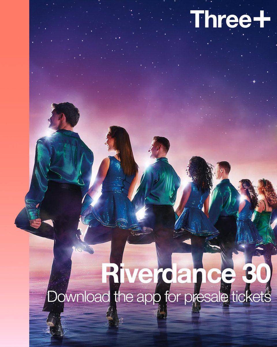 Are you a @ThreeUK customer? Get ahead of the crowd with presale tickets to #Riverdance30 thanks to Three+! 🙌

🎉 Enjoy life with a few extra plusses. Get yours now through the Three+ app: three.co.uk/threeplus

T&Cs apply.