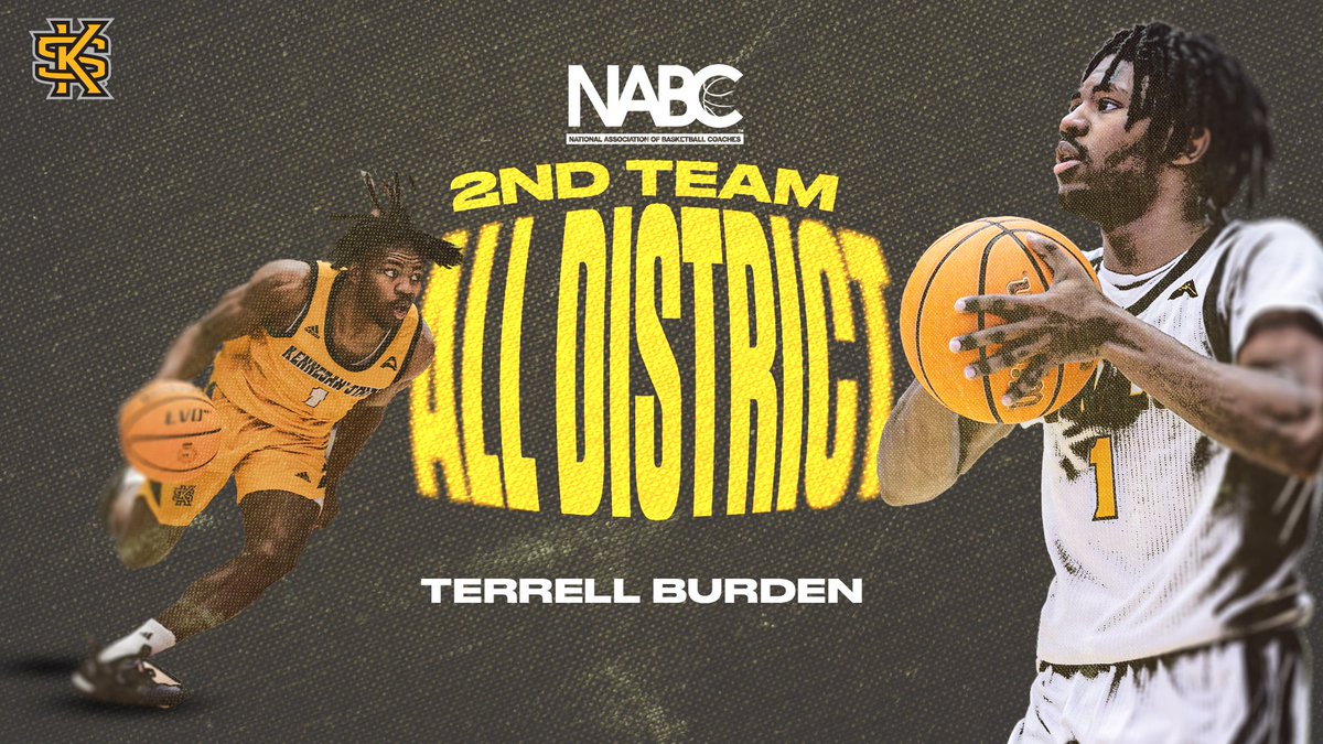 Terrell Burden named NABC All-District for the ✌straight year ‼️ Full story - ow.ly/qJxM50QWVTT #SOLID | #HootyHoo 🦉🏀