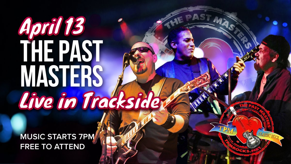 𝐏𝐚𝐬𝐭 𝐌𝐚𝐬𝐭𝐞𝐫𝐬 📅 • Saturday, April 13th The classic rock band is putting on a show in Trackside! Come enjoy live music, horse racing plus food and drink specials ➡️FREE TO ATTEND 🎶Music starts 7pm 🐴Live harness racing 6:20pm