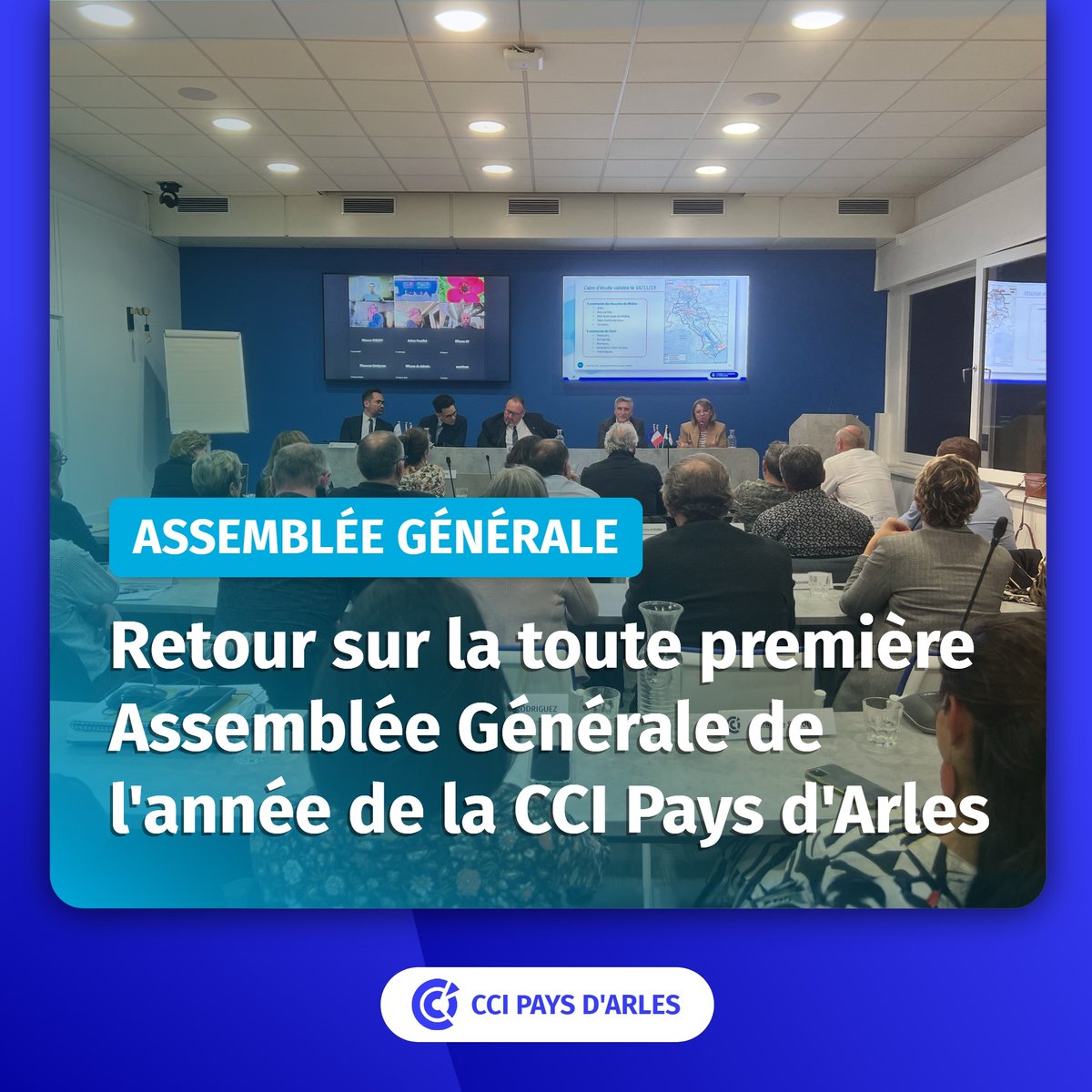[#RetourEnImage📸]
🙋‍♂️ Retour sr la 1ère AG de l'année de la @ccipaysarles. Les élus ont débattu sr : avis sr le PLU Lamanon, RA 2023, enquête conjoncture éco pr <a href="/banquedefrance/">Banque de France</a>, projet de liaison THT entre Fos &amp; Jonquières-St-Vincent pr <a href="/RTE_med/">RTE en Méditerranée</a> ayant suscité de nmbrx échanges