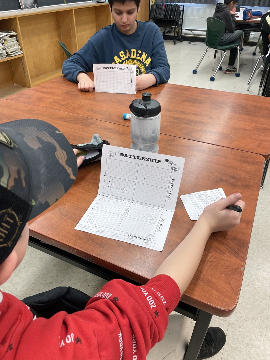 Mrs_Chae_Art's tweet photo. Sometimes we play games! #battleship #cartesianplane #orderedpairs #mathclassroom @CamillaRoad https://t.co/9ebKTI3joe