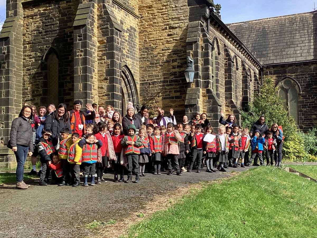 A sunny walk to church this afternoon with our lovely Reception children and parent volunteers. We listened to the organ, bells and took part in a treasure hunt inside! #understandingtheworld