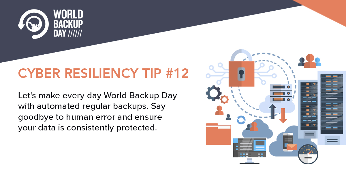 vastITservices's tweet image. We're just 12 days away from World Backup Day on March 31st!  Is your data properly backed up? Don't wait until it's too late – start preparing now to protect your valuable information. And consider this Cyber Resiliency Tip! 

#WorldBackupDay #BackupYourData #CyberResiliency