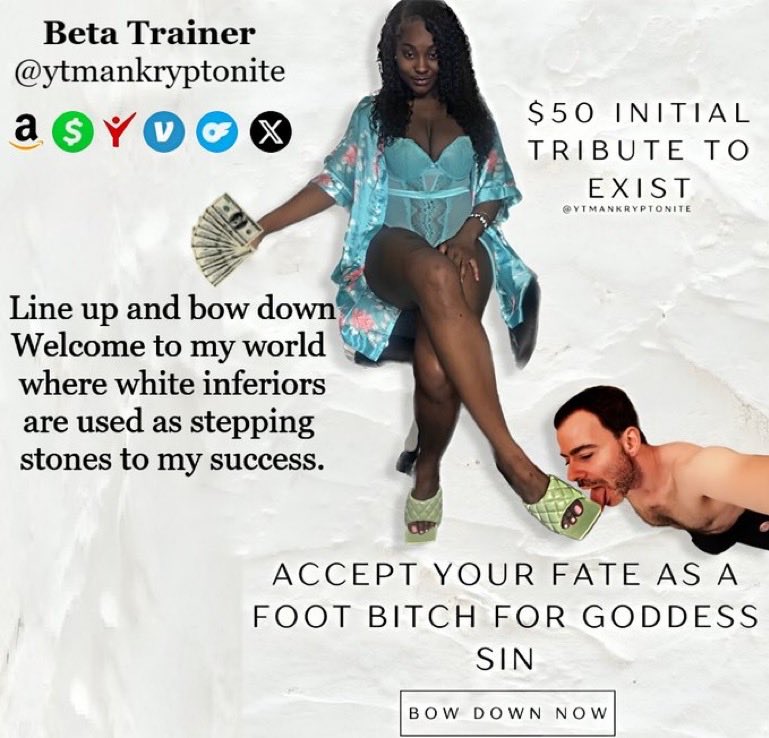 If you’re still here, you’ve been blessed to see a new day to redeem yourself as my good boy. Don’t let this privilege come to pass. findom femdom ebonydomme ownership training whiteslave Boston BNWO