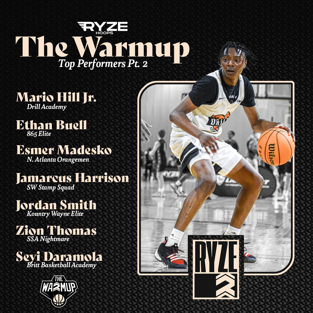 RYZE Hoops (@ryzehoops) on Twitter photo The Warmup Top Performers Pt. 2:
➡️ <a href="/MariohillJr1/">Mario hill Jr.</a>
➡️ <a href="/EthanBuell07/">Ethan Buell</a>
➡️ <a href="/EsmerMadesko/">Esmer M</a>
➡️ <a href="/Jamarcus__5/">Jamarcus Harrison</a>
➡️ <a href="/SmithJordan2025/">Jordan Smith</a>
➡️ <a href="/zithomas4/">Zi’on Thomas</a>
➡️ <a href="/seyislit1/">Seyi Daramola</a>
FULL STORY: ryzehoops.com/post/the-warmu… The Warmup Top Performers Pt. 2:
➡️ <a href="/MariohillJr1/">Mario hill Jr.</a>
➡️ <a href="/EthanBuell07/">Ethan Buell</a>
➡️ <a href="/EsmerMadesko/">Esmer M</a>
➡️ <a href="/Jamarcus__5/">Jamarcus Harrison</a>
➡️ <a href="/SmithJordan2025/">Jordan Smith</a>
➡️ <a href="/zithomas4/">Zi’on Thomas</a>
➡️ <a href="/seyislit1/">Seyi Daramola</a>
FULL STORY: ryzehoops.com/post/the-warmu…