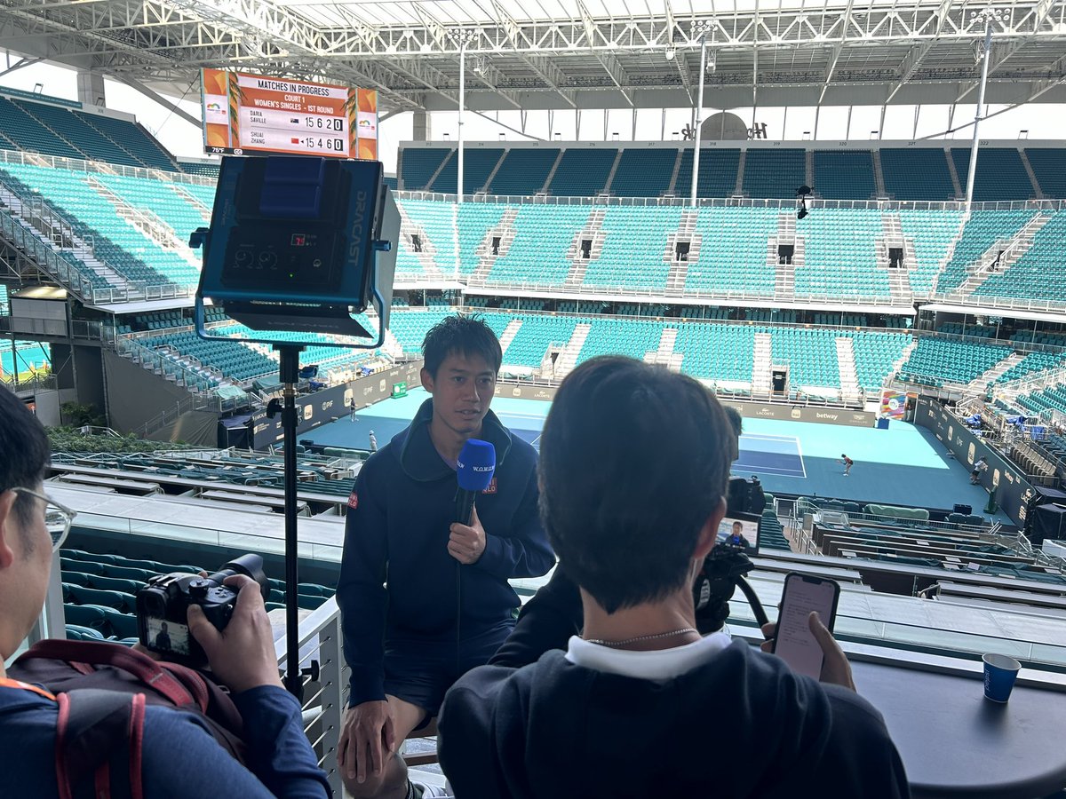 Back to doing Media Hour. @MiamiOpen @wowowtennis. First match will be Thursday. #excited