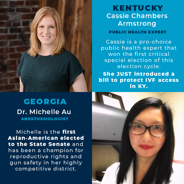314action's tweet photo. IVF isn’t just under attack in Alabama. States with draconian abortion bans can restrict or criminalize IVF THIS year.

That’s why we’re working to elect 10 pro-choice doctors &amp; nurses in states w/ abortion bans. We need scientists fighting for our reproductive rights EVERYWHERE. https://t.co/Houkp5zSxx