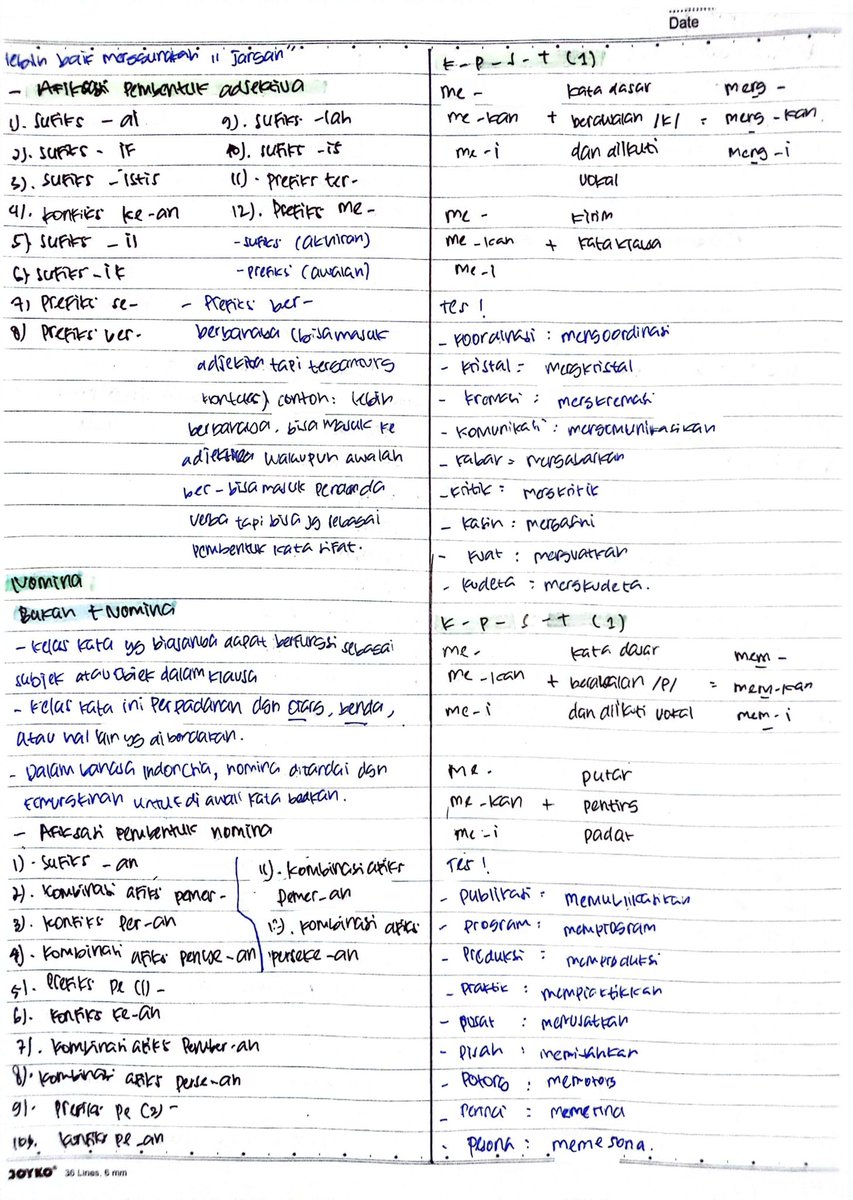 aucilui's tweet image. — playlist kak fauzan 🧔🏻‍♂️
(h-120 :: kelas kata dan afiksasi) 🥣
halooo ges! aku up lagi nih, nnti sisanya lanjut yaaa‼️semoga jelas tulisannya huhu :dd pls ayo pelajari kelas kata &amp;amp; afiksasi seseru itu ☝🏻