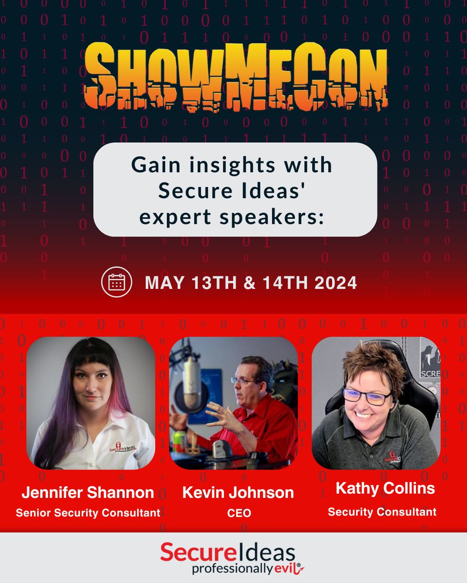 Don't Phish for Compliments – Secure Your Spot at #ShowMeCon with #SecureIdeas' Cyber Gurus! 🎣🔐 #ShowMeCon #ProfessionallyEvil #Speaking #InfoSec #ShowMeCon2024
hubs.la/Q02pZMF80