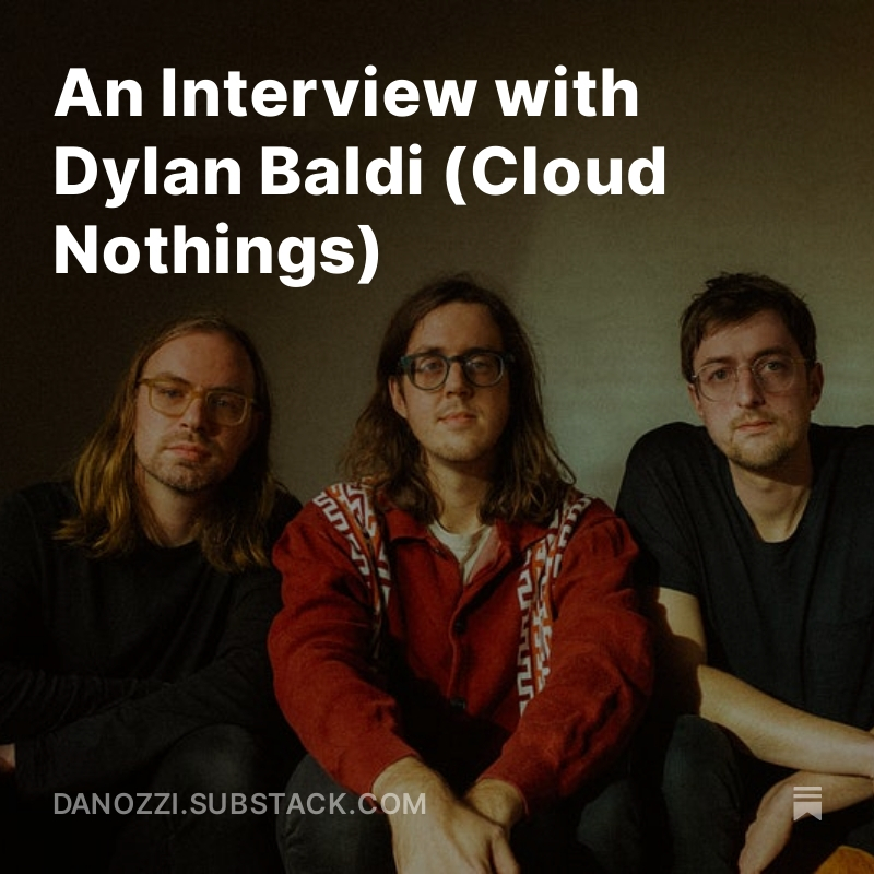 the new @cloudnothings record, predictably, is an absolute rock banger. i had a chat with dylan about staying prolific, waiting until the last minute to write lyrics, and his mission to run a marathon in every state. shorturl.at/pqAY7