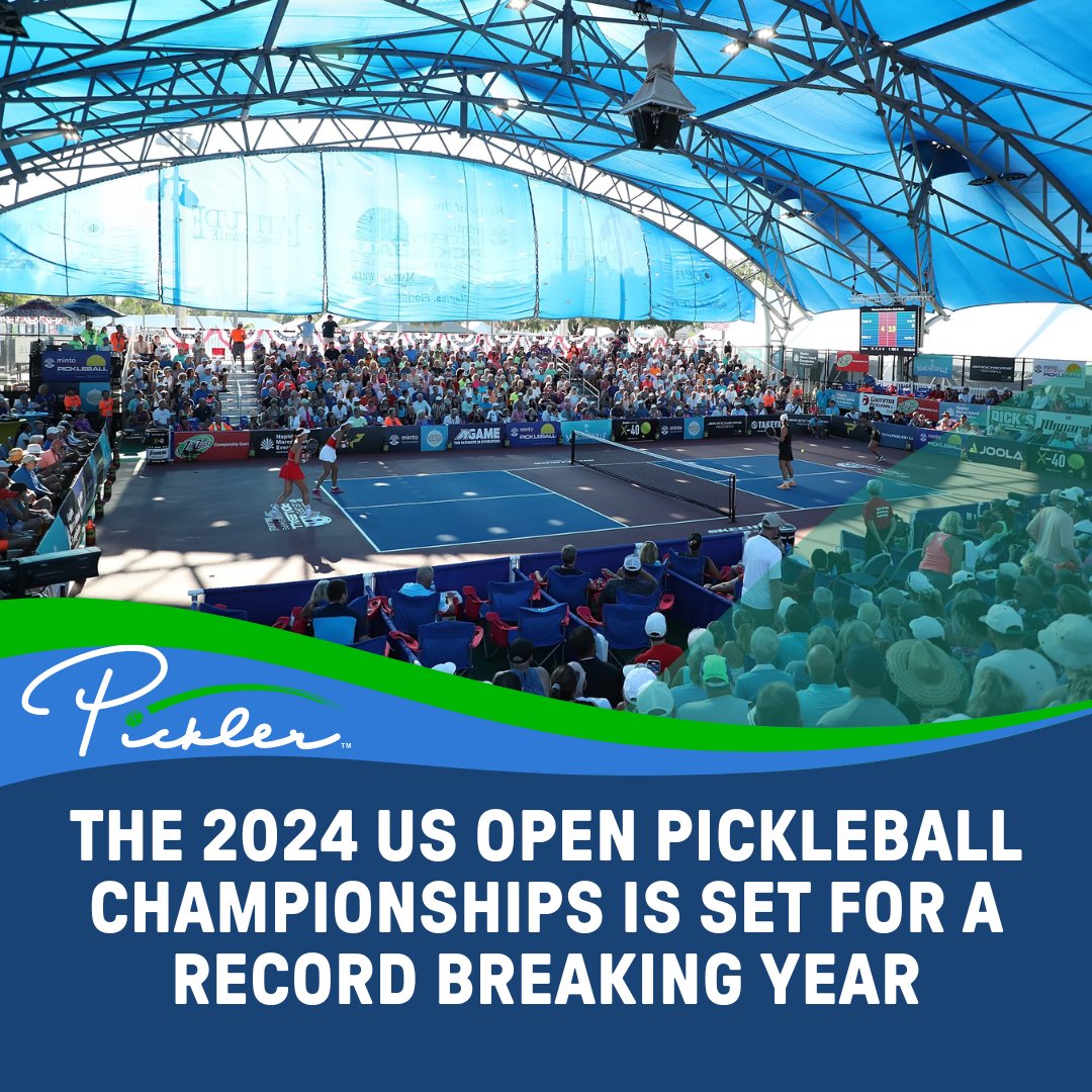 The 2024 US Open Pickleball Championships is poised to make history with a record year that mirrors the remarkable growth of the sport. 🎉 thepickler.com/pickleball-blo… #pickler #pickleball #pickleballtournament #usopb24 #usopenpickleball