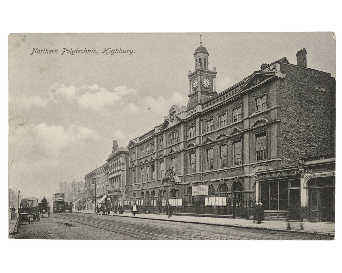Intended to be the Northern Technical and Recreative Institute, the Northern Polytechnic (now @LondonMetUni) opened on #Holloway Road in 1896. Its building, pictured here in 1911, can be found with other #Photographs on our catalogue - ldnmet.ac/F3ry50QWWOJ #Archives