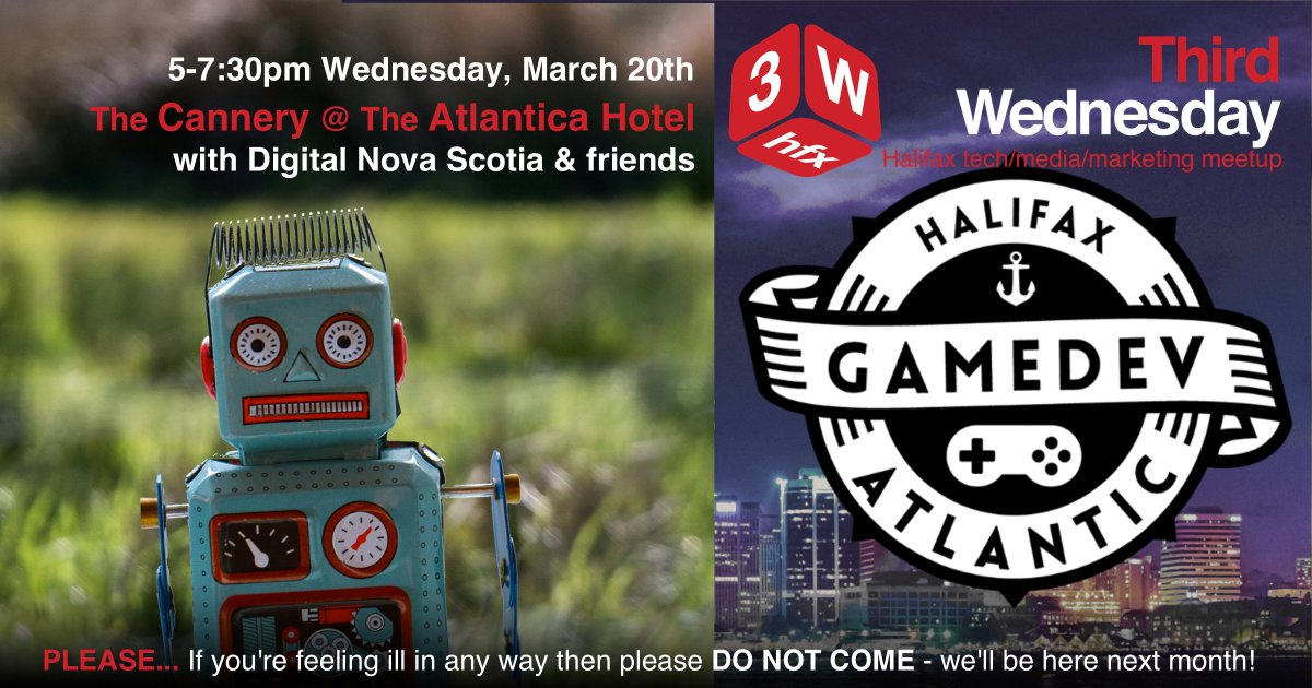 thirdwednesday (@thirdwednesday) on Twitter photo We're super happy to have <a href="/GameDevAtlantic/">GameDev Atlantic</a> join us for this week's @ThirdWednesday, 5-7:30pm at the Atlantica. They'll share details about their upcoming video game industry event on May 4th (nice!) + we'll have our friends from <a href="/DigitalNS/">Digital Nova Scotia</a> & our usual 30-second spots! Pls share! We're super happy to have <a href="/GameDevAtlantic/">GameDev Atlantic</a> join us for this week's @ThirdWednesday, 5-7:30pm at the Atlantica. They'll share details about their upcoming video game industry event on May 4th (nice!) + we'll have our friends from <a href="/DigitalNS/">Digital Nova Scotia</a> & our usual 30-second spots! Pls share!