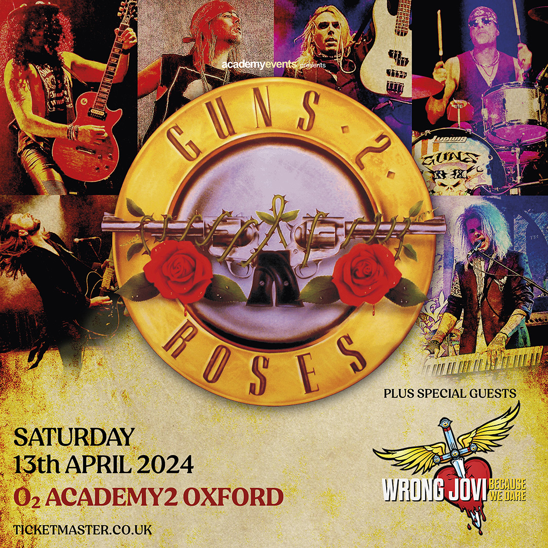 Nearly time to rock with two of the UKs finest tribute bands! @guns2rosesuk and @wrongjovi are here - Saturday 13 April; tickets on sale - amg-venues.com/IQ0i50QWU0r