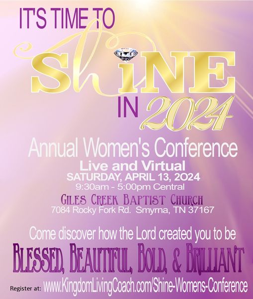 shinewomenconf's tweet photo. Don't delay!
There is an early-bird special price until April 1st for participating either LIVE or VIRTUALLY... and an extra discount for groups of 5 or more who register together!
#kingdomlivingcoach #shinewomensconference #shine #christianwomensconference #KingdomLivingUnlocked https://t.co/Do5hjK8YP2