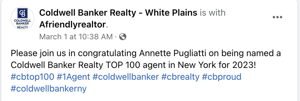 Apughomes's tweet photo. I'm thrilled to share that I've made the cut! Not too shabby for just under three years of experience in Real Estate!
https://t.co/rL5ZkbqKLf
.
.
#cbtop100 #1Agent #coldwellbanker #cbrealty #cbproud #coldwellbankerny #afriendlyrealtor #grateful #RealEstate  #realestategoals 
📷 https://t.co/rNTJVlVHQm