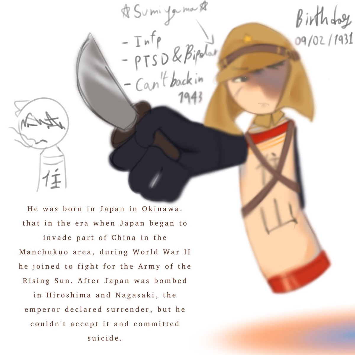 pedd1945's tweet photo. Read my bio before be my followers please 
Btw, im sumi (sumi yama)
Fandom: ATGW, identity V, pjsk
Fav character: miss circle, Masa-kun, mafuyu, frederick
I'm minor so, don't make any NSFW about my character and don't steal my art, okay?
I don't mind if making fanart for me ;) https://t.co/awzmjF2LXV