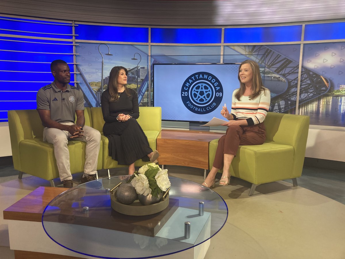 Chattanooga FC (@chattanoogafc) on Twitter photo Thank you to <a href="/Local3News/">Local 3 News</a> for having back on Plus You this morning! 🌞
📺 Find it here 👉 hubs.li/Q02p_rBT0
#ChattanoogaAlways #SomosCFC Thank you to <a href="/Local3News/">Local 3 News</a> for having back on Plus You this morning! 🌞
📺 Find it here 👉 hubs.li/Q02p_rBT0
#ChattanoogaAlways #SomosCFC