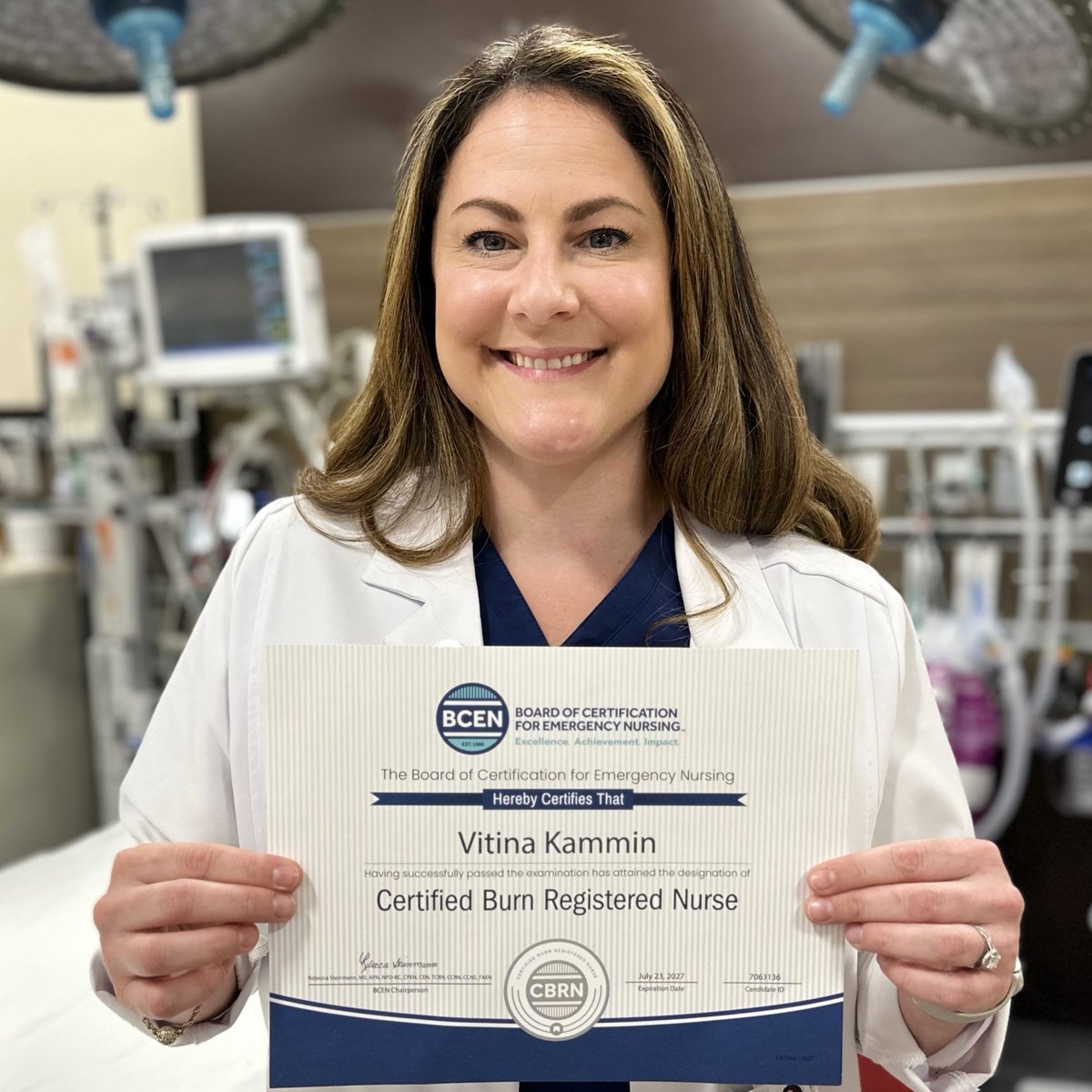 On #CertifiedNursesDay, we thank nurses across HCA Healthcare who have committed to a lifetime of learning, advancing clinical skills and practice. Learn about @HCAFLHealthcare's Vitina Kammin and her dedication to excellence in burn care: bit.ly/48Xh9Rj.
